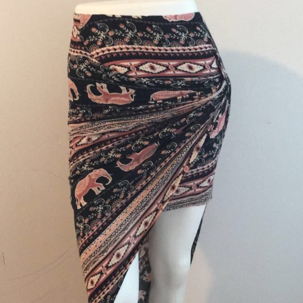 Elephant print skirt